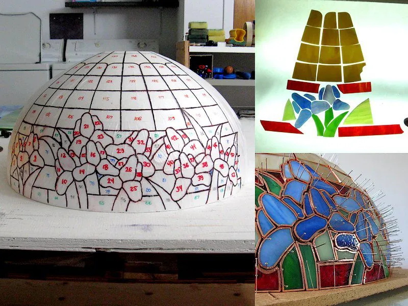 During the assembly of a Tiffany lamp